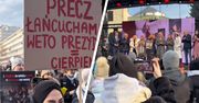 Protest przed Sejmem. Ostre słowa na transparentach