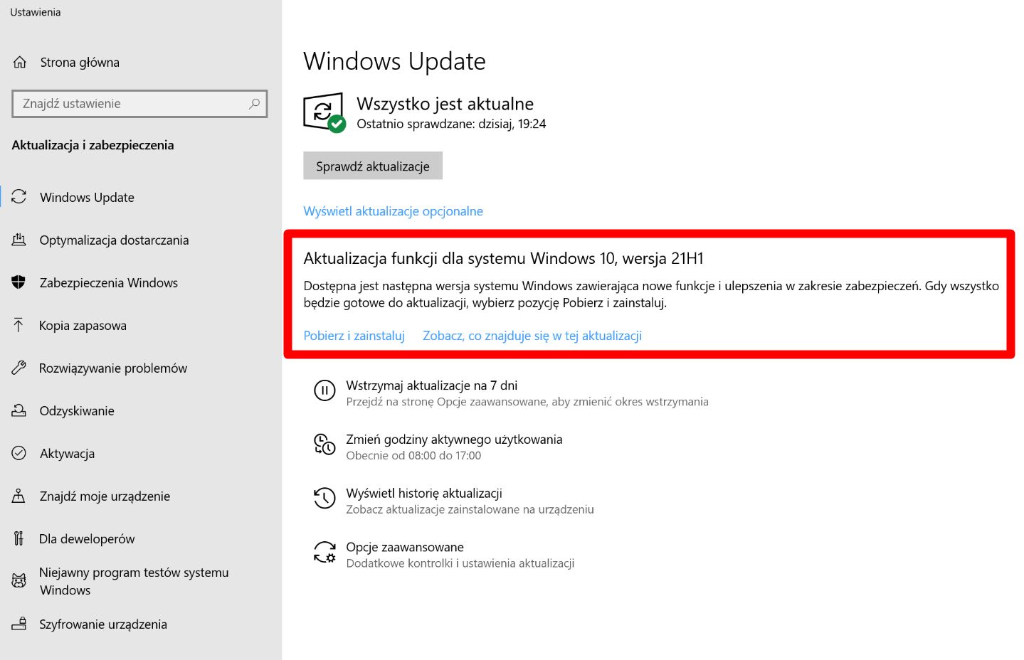 Windows 10 21H1 jest już dostępny do pobrania w niektórych komputerach.