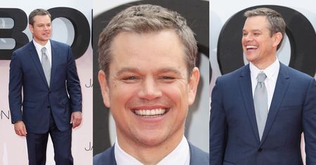 Roześmiany Matt Damon na premierze nowego "Bourne'a" (ZDJĘCIA)