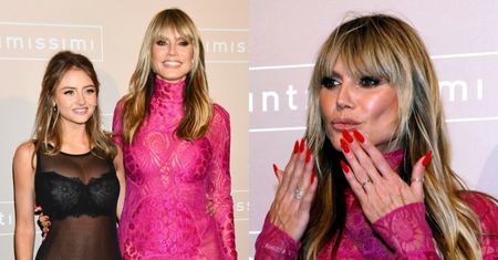 Heidi Klum z córą w PRZEZROCZYSTYCH KREACJACH dokazują na bieliźnianej imprezie (ZDJĘCIA)