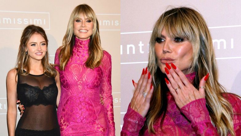 Heidi Klum z córką świętują reklamę bielizny