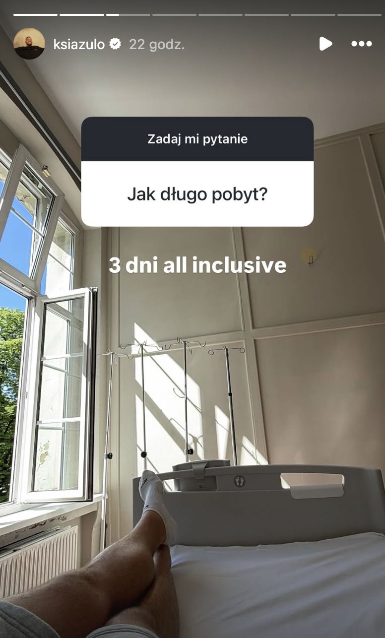 Książulo o wizycie w szpitalu