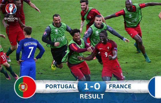 10 mln widzów oglądało finałowy mecz Euro 2016 Francja kontra Portugalia