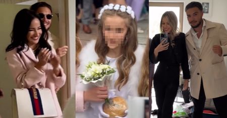 Córka Justyny Steczkowskiej przyjęła komunię świętą! Przyodziana futerkiem Helena wyglądała jak księżniczka (ZDJĘCIA)