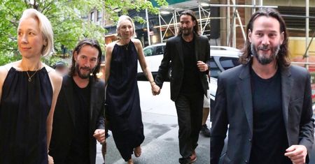 Uśmiechnięci Keanu Reeves i Alexandra Grant maszerują na Broadway, trzymając się za ręce (ZDJĘCIA)