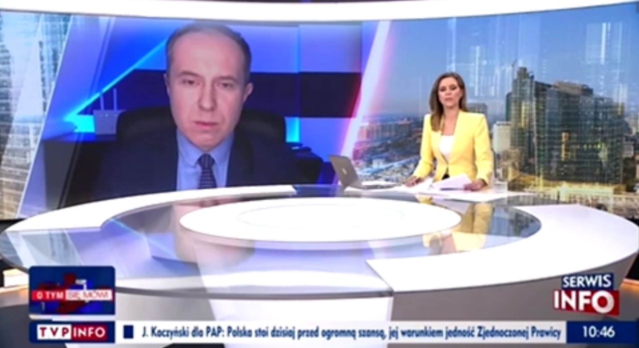 Atak "na pana prezesa". Komentator TVP Info przeszedł samego siebie