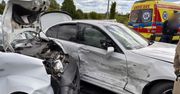 Wypadek w Gorzowie Wielkopolskim. Zderzenie BMW, fiata i mercedesa