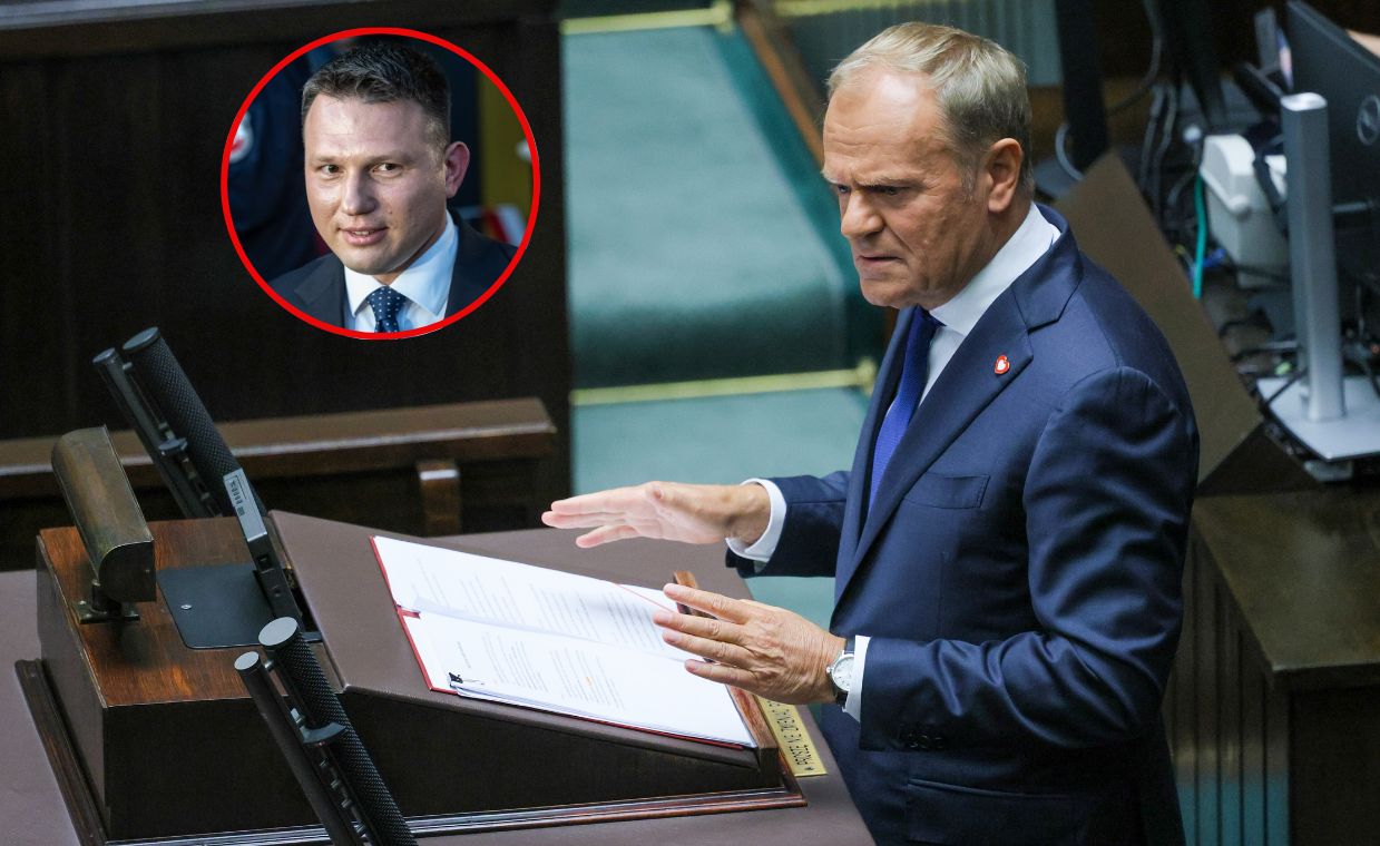 "Jak patrzę na pana". Tusk zwrócił się do Mentzena