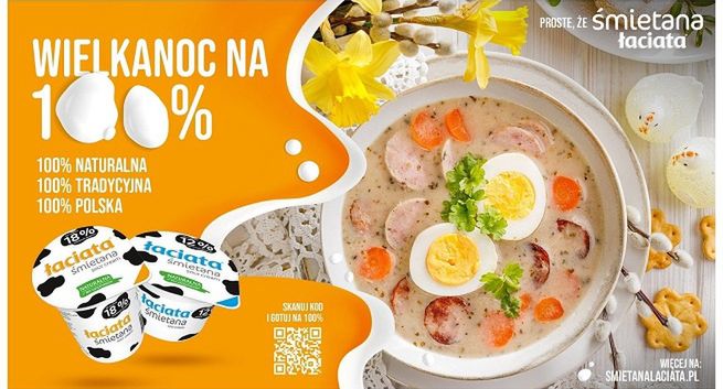 Łaciate reklamuje śmietanę