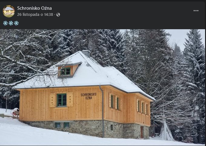 Schronisko Oźna w Beskidzie Żywieckim