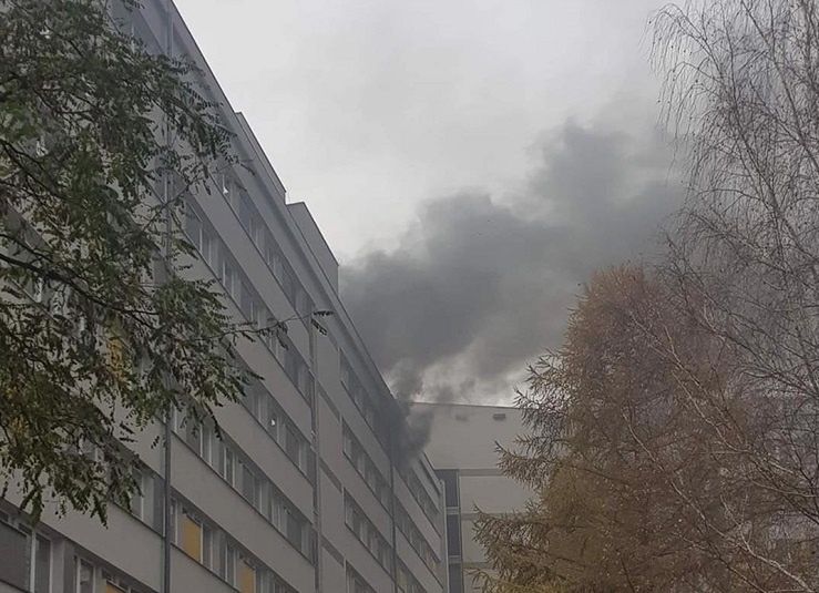 Szpital w Katowicach z powodu pożaru poniósł spore straty.