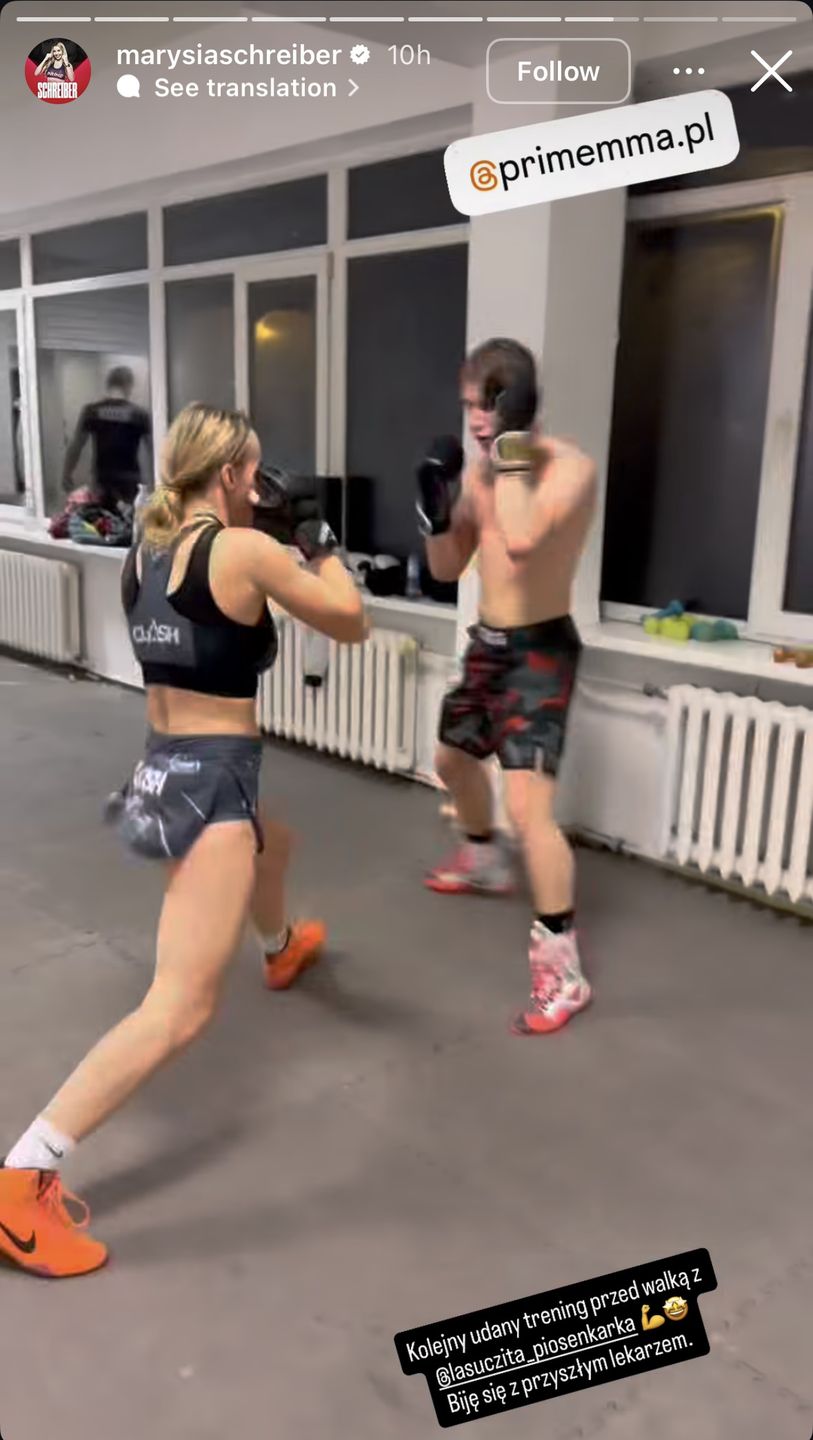 Marianna Schreiber trenuje przed walką MMA