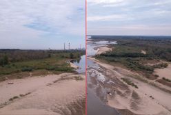 Najniższy w historii poziom Wisły. Alarmujący widok z drona w Warszawie