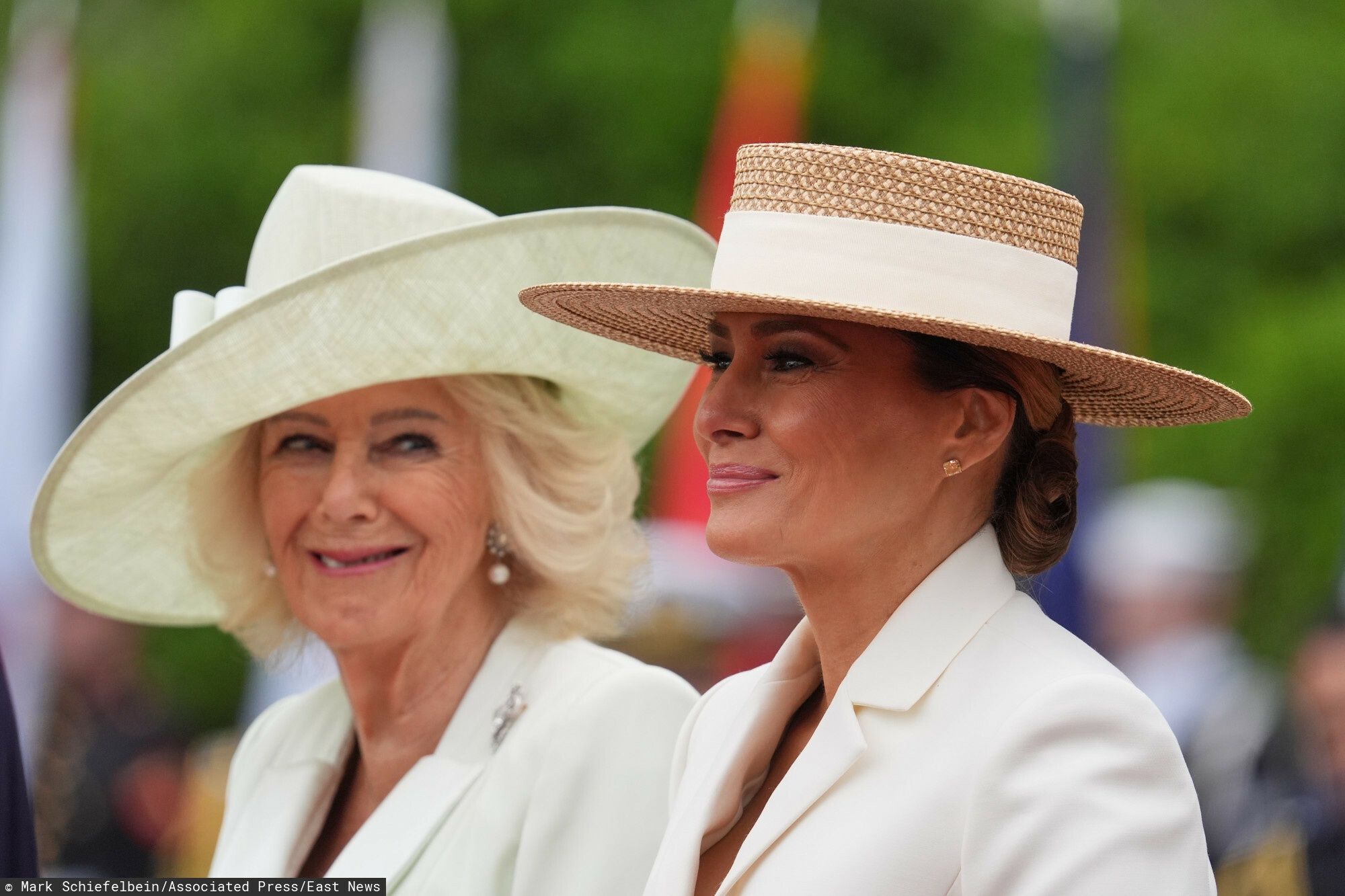 Melania Trump na spotkaniu z królem Karolem III i królową Kamilą