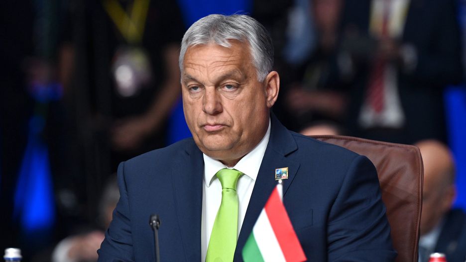 Hungary's Prime Minister Viktor Orban attends the meeting of the North Atlantic Council with Sweden at the NATO summit in Vilnius, Lithuania, 11 July 2023. The North Atlantic Treaty Organization (NATO) Summit will take place in Vilnius on 11 and 12 July 2023 with the alliance's leaders expected to adopt new defense plans. EPA/FILIP SINGER Dostawca: PAP/EPA.