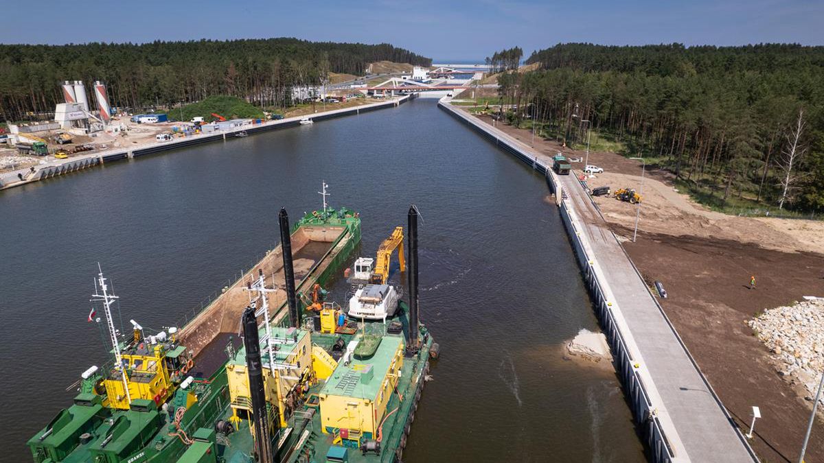 Przekop Mierzei Wiślanej - lipiec 2022 r.