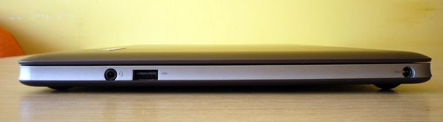 Lenovo IdeaPad U310 - ścianka prawa (audio, USB 2.0, zasilanie)