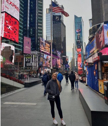 Martyna Pacuła podczas wizyty w USA w 2020 r.