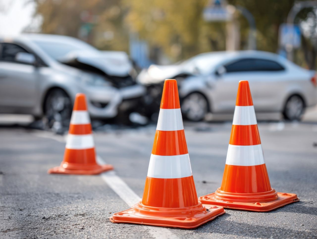 Śląskie: Wypadek na Legionów, karambol trzech samochodów