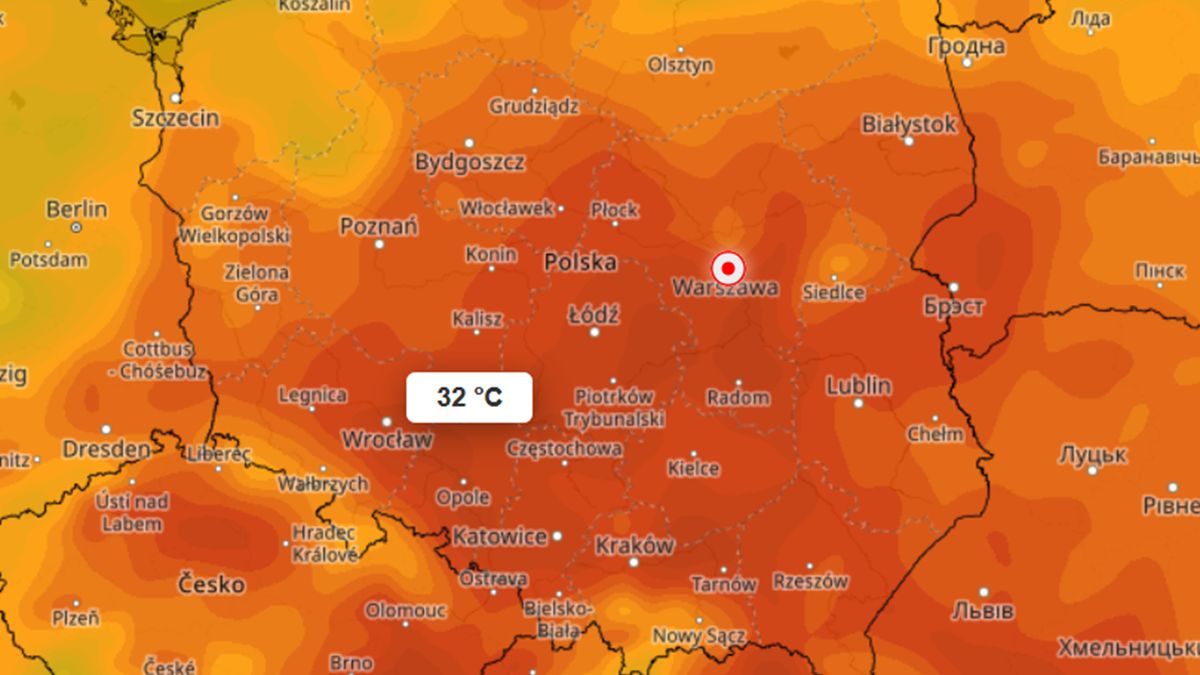 6 i 7 lipca prognozowane są temperatury do 32 st. C  