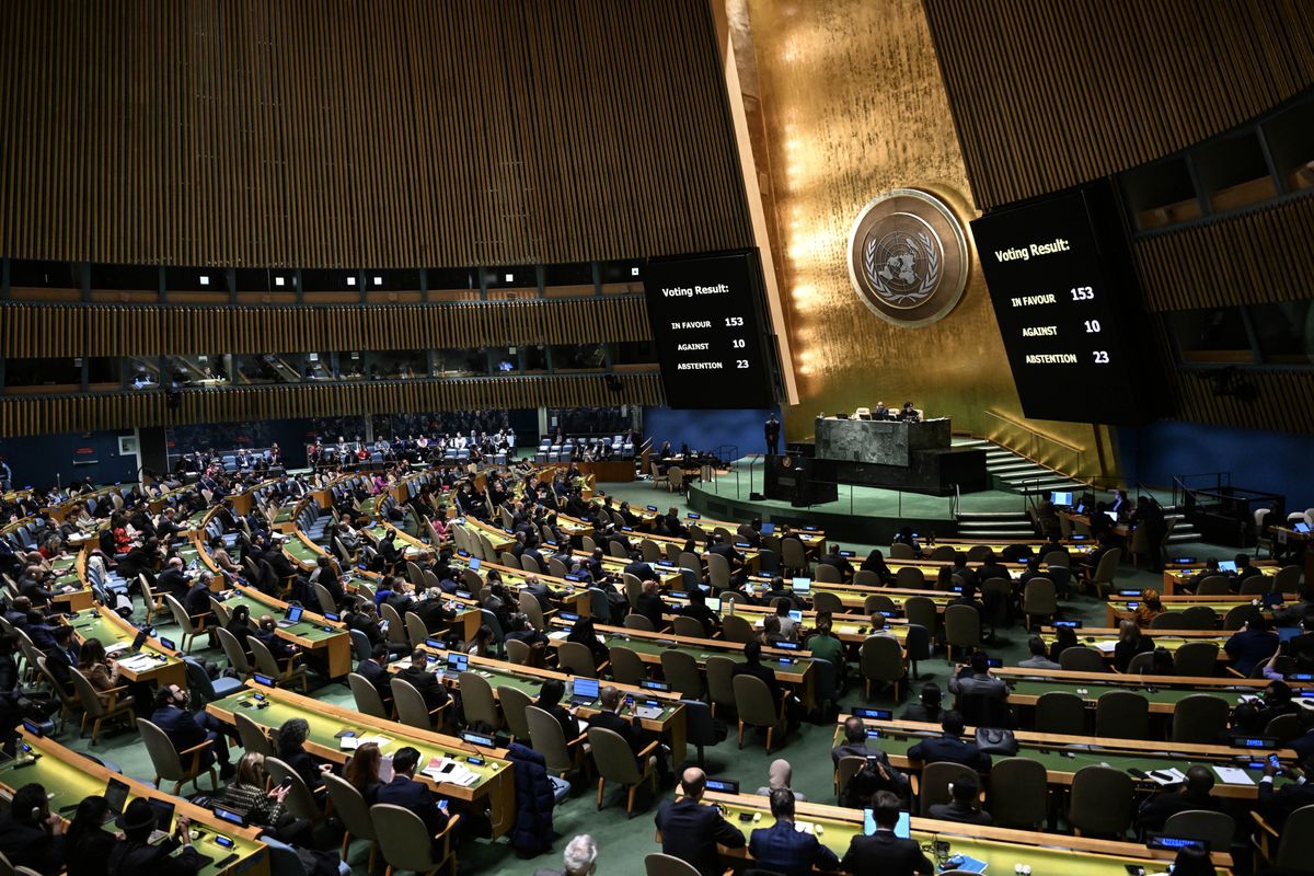 ONZ przyjęło rezolucję ws. Strefy Gazy. Przeciw USA i Izrael
