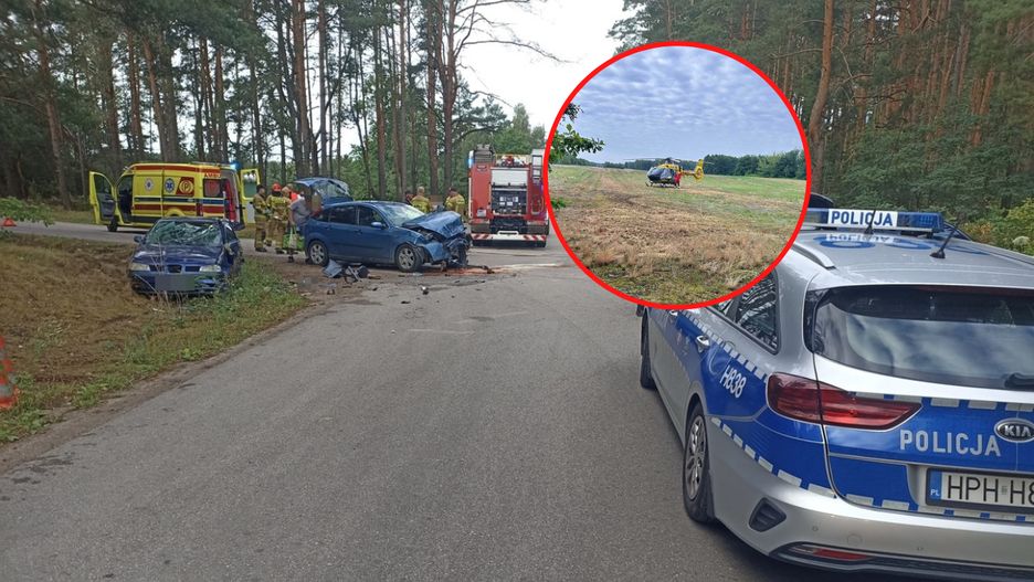 9- i 25-latka zostały ranne w czołowym zderzeniu na Mazowszu