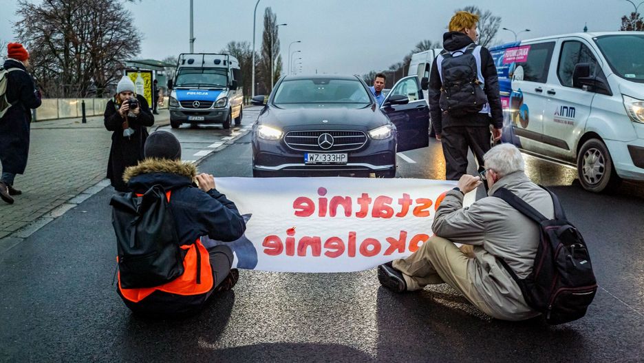 Protest Ostatniego Pokolenia w Warszawie
