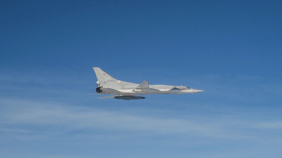 Rosyjski bombowiec został przechwycony.