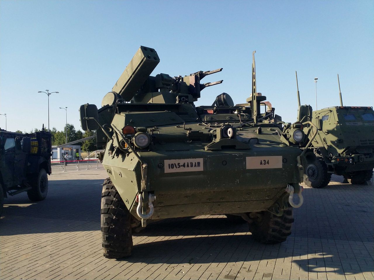 Stryker A1 IM-SHORAD na wystawie US Army podczas targów MSPO 2023.