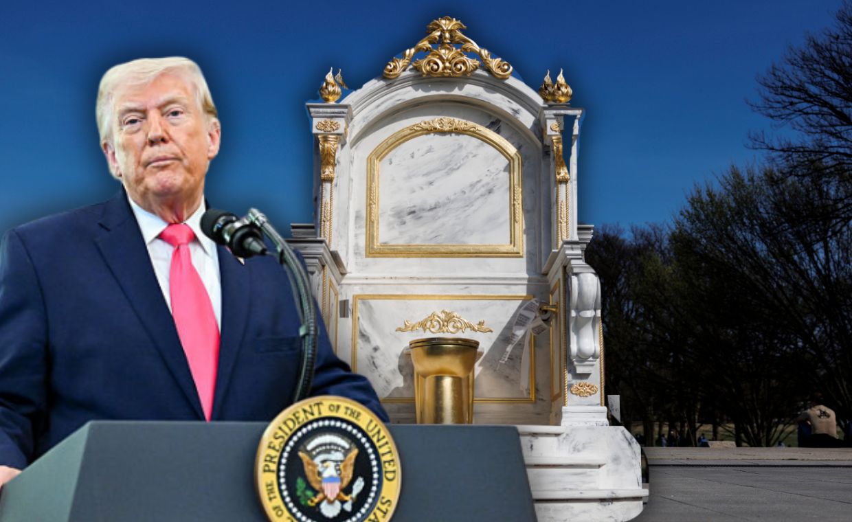 "Tron godny króla" na National Mall. Waszyngton śmieje się z remontów