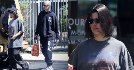 Świeżo upieczona "żona" Kourtney Kardashian maszeruje po zdrowe smoothies w niedbałej stylizacji (ZDJĘCIA)
