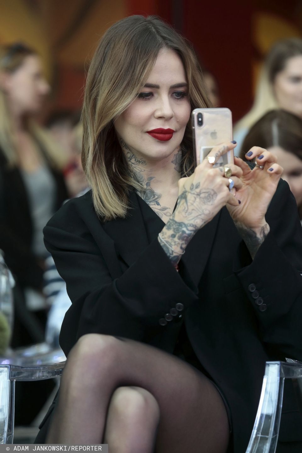 Maja Sablewska (dla odmiany ubrana) na imprezach branżowych