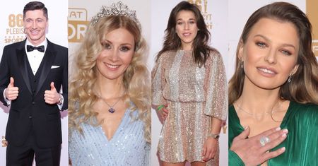 Gala Mistrzów Sportu 2021: Wystrojeni Lewandowscy, Joanna Jędrzejczyk w srebrno-złotej mini, Ewa Bilan-Stoch z koroną na głowie... (ZDJĘCIA)
