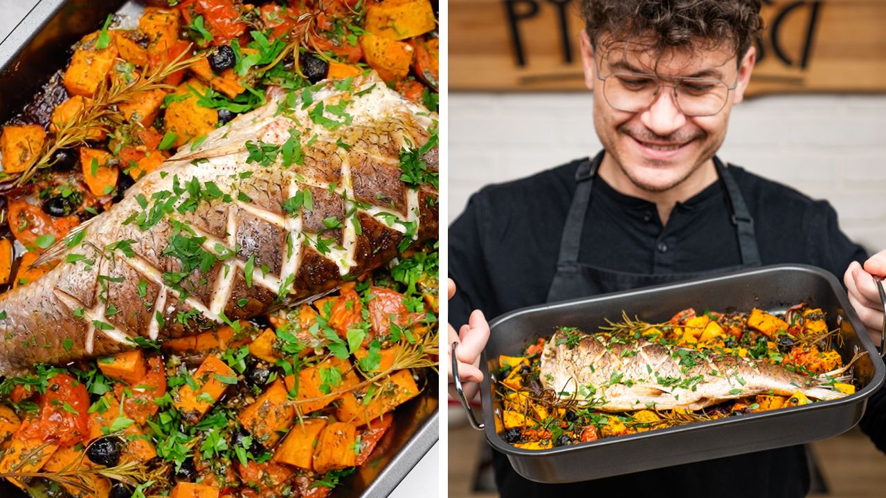 Postny obiad wcale nie musi być nudny. Ryba z warzywami prosto z blachy zachwyci każdego