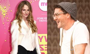 Rzadki widok: Kuba Wojewódzki POZUJE Z "ŻONĄ" na ramówce TVN-u i chwali się Żanetą na ściance (FOTO)