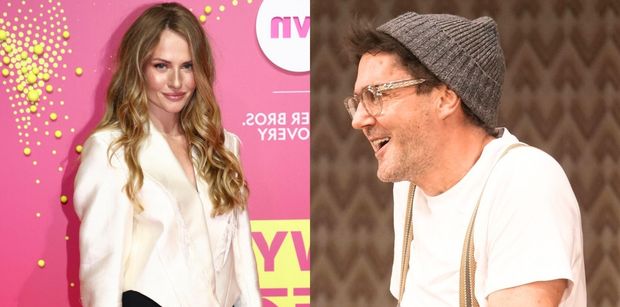 Rzadki widok: Kuba Wojewódzki POZUJE Z "ŻONĄ" na ramówce TVN-u i chwali się Żanetą na ściance (FOTO)
