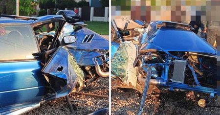 Siła uderzenia była ogromna. Samochód ciężko rozpoznać