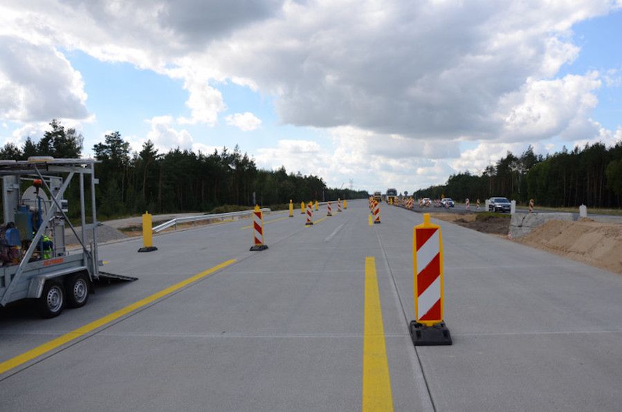 5 kilometrów A1 wstępnie będzie funkcjonować w układzie 2+1.