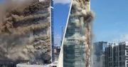 Kłęby dymu i ogień nad Astaną. Płonął 26-piętrowy wieżowiec