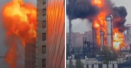 Słupy ognia w Moskwie. Zmasowane ataki dronów w Rosji
