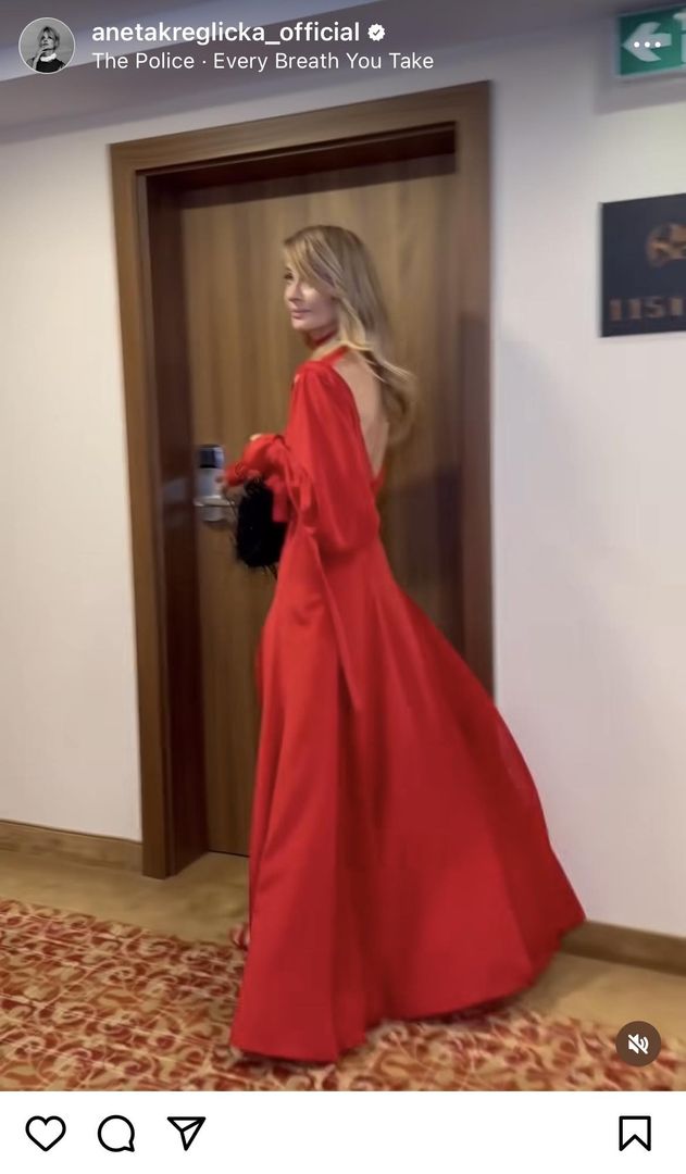 Aneta Kręglicka zachwyciła w czerwieni 
