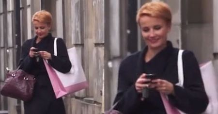 Zadowolona Kasia Zielińska wraca ze sklepu!