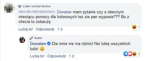 Fani oburzeni wypowiedzią Donatana
