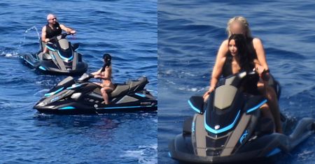 Kim Kardashian DOKAZUJE w Grecji na skuterach wodnych z Jeffem Bezosem i jego narzeczoną. Fajnie się bawią? (ZDJĘCIA)