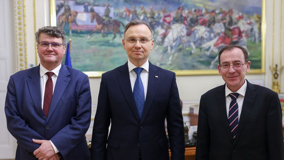 Andrzej Duda oraz Maciej Wąsik i Mariusz Kamiński