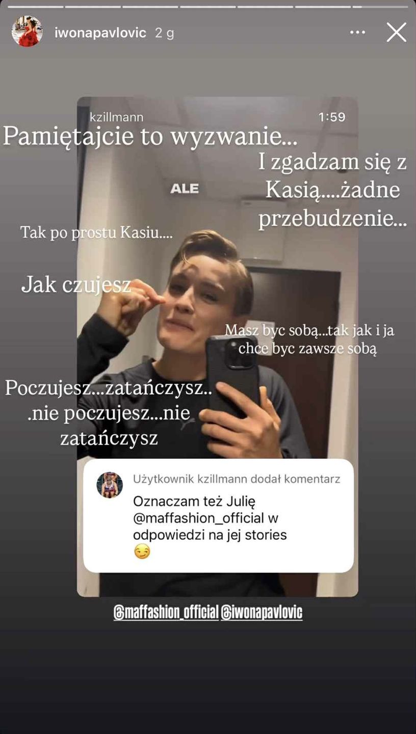Iwona Pavlović zwraca się do Katarzyny Zillmann