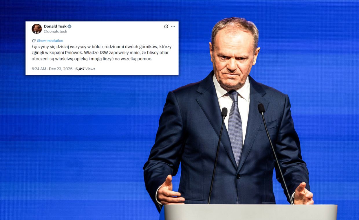 Tragedia w kopalni. Tusk zamieścił wpis