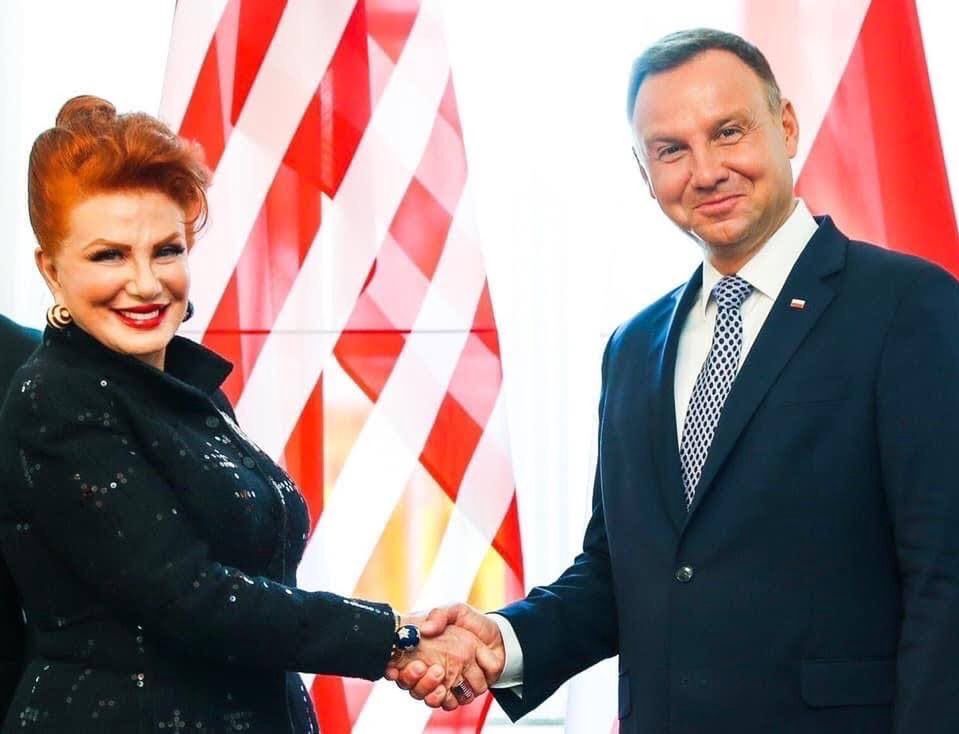 Georgette Mosbacher i Andrzej Duda, 6 września 2020 roku.