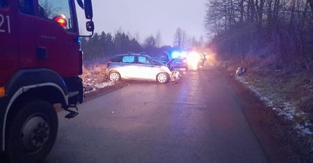 Samochód uderzył w drzewo