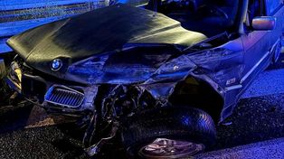 Katowice: Rozbite BMW na autostradzie A4. Zginął 19-letni kierowca